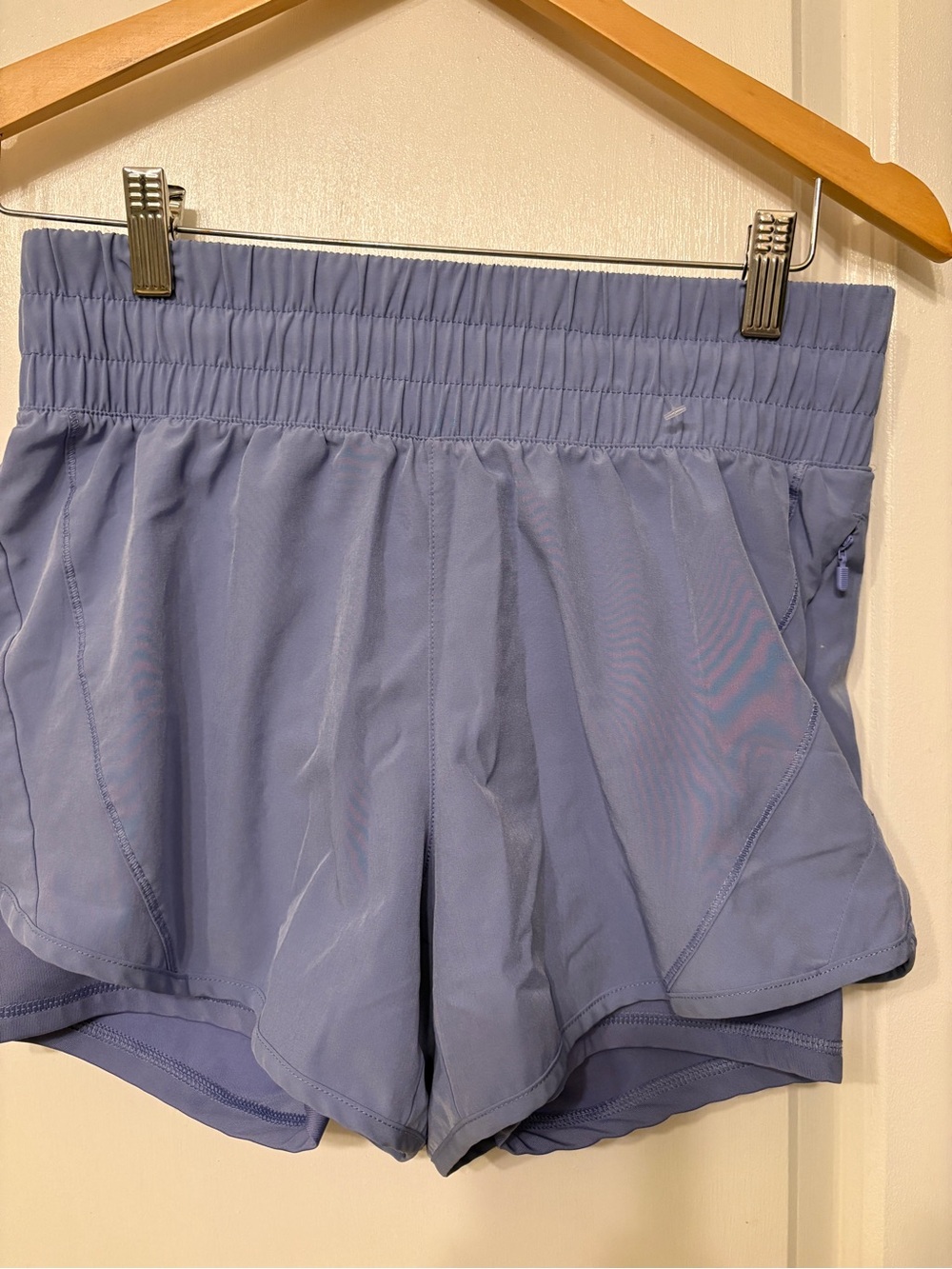 Avia Lavender Athletic Shorts with Elastic Waistband